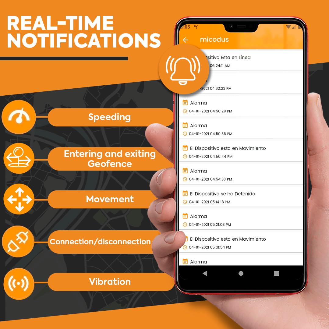 Localizador GPS 4G para Coche Moto y Camión con Conexión Directa a la Batería y SIM Integrada, Rastreador con App, Alerta Antirrobo, Exceso Velocidad y Geovalla, Suscripción Flexible