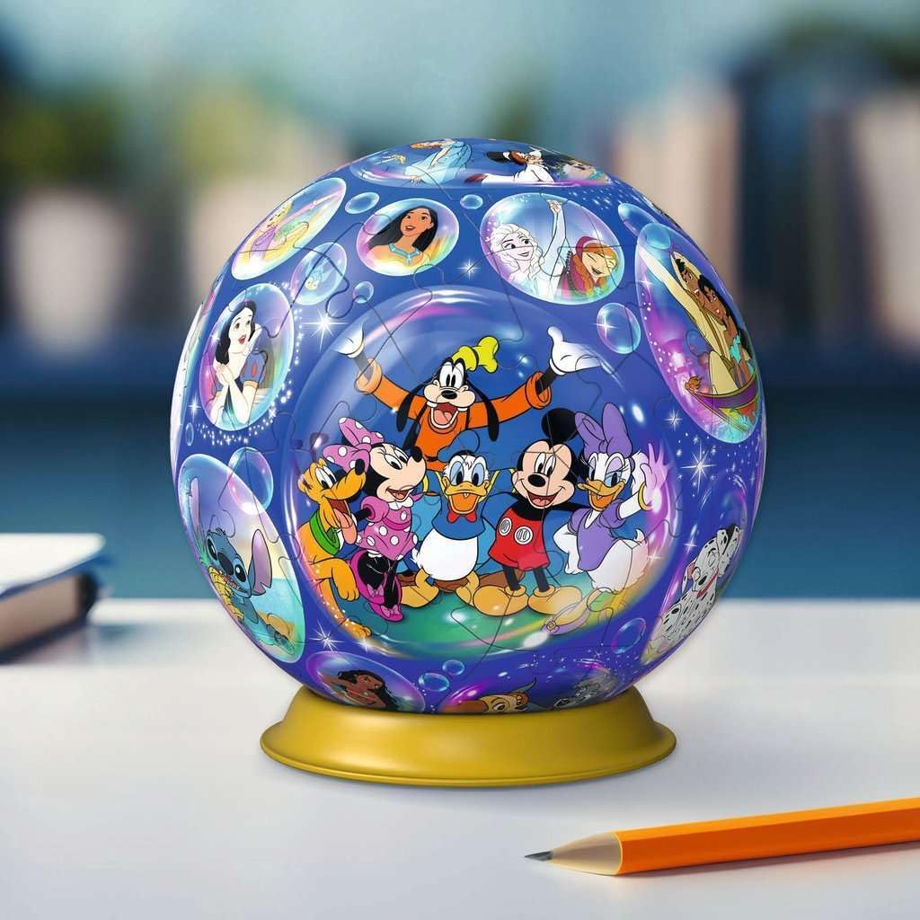 Ravensburger 3D Puzzle Ball Disney Characters 72 Pieces Puzzle Ball for Disney Fans from 6 Years
