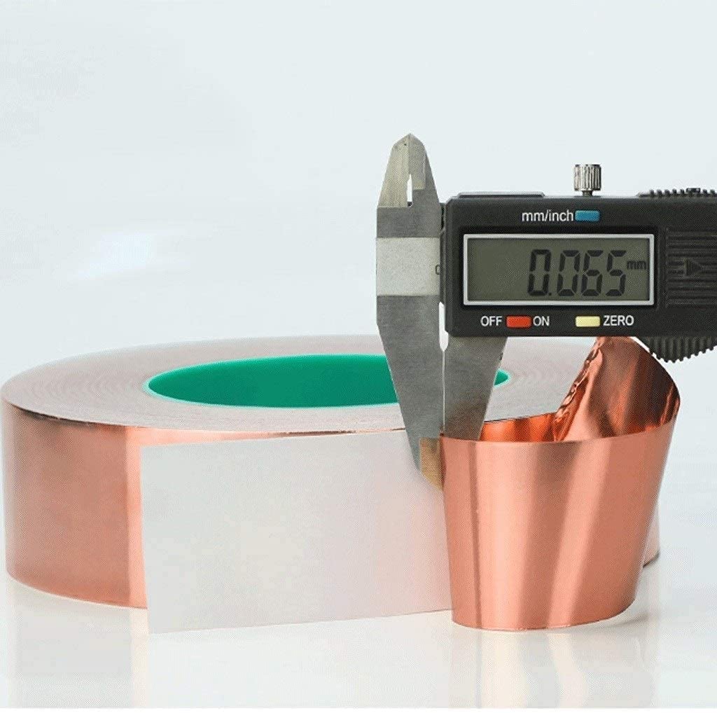 Ruban Adhésif Double Conducteur En Feuille De Cuivre Pour Guitare 0,6/1,2/2, 5/5/10/6" De Largeur Pour Blindage EMI (taille : 10 Cm) Ruban De Cuivre