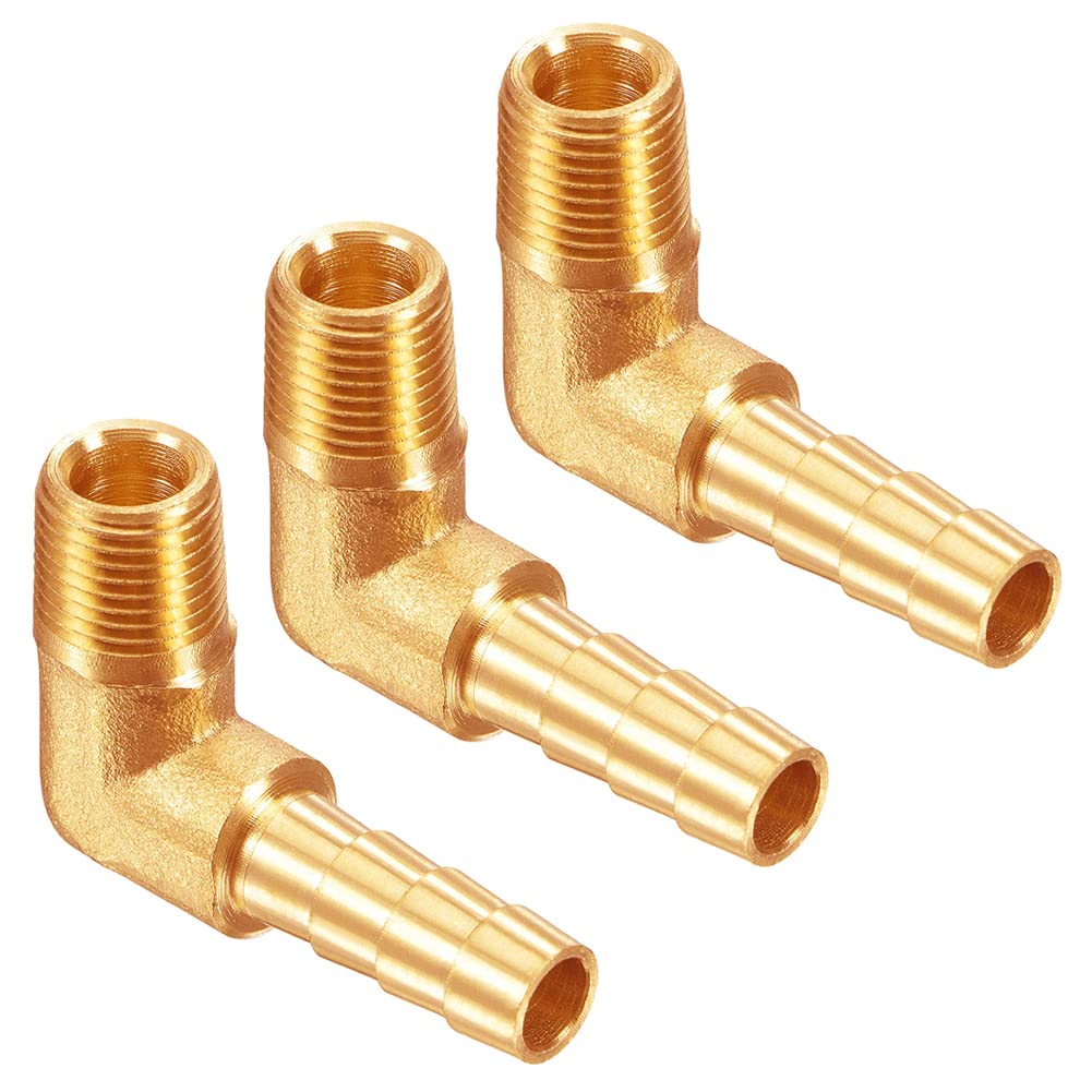 Raccord coudé 90° laiton massif Uenede mâle NPT 6,35 mm durable et étanche pour tuyauterie