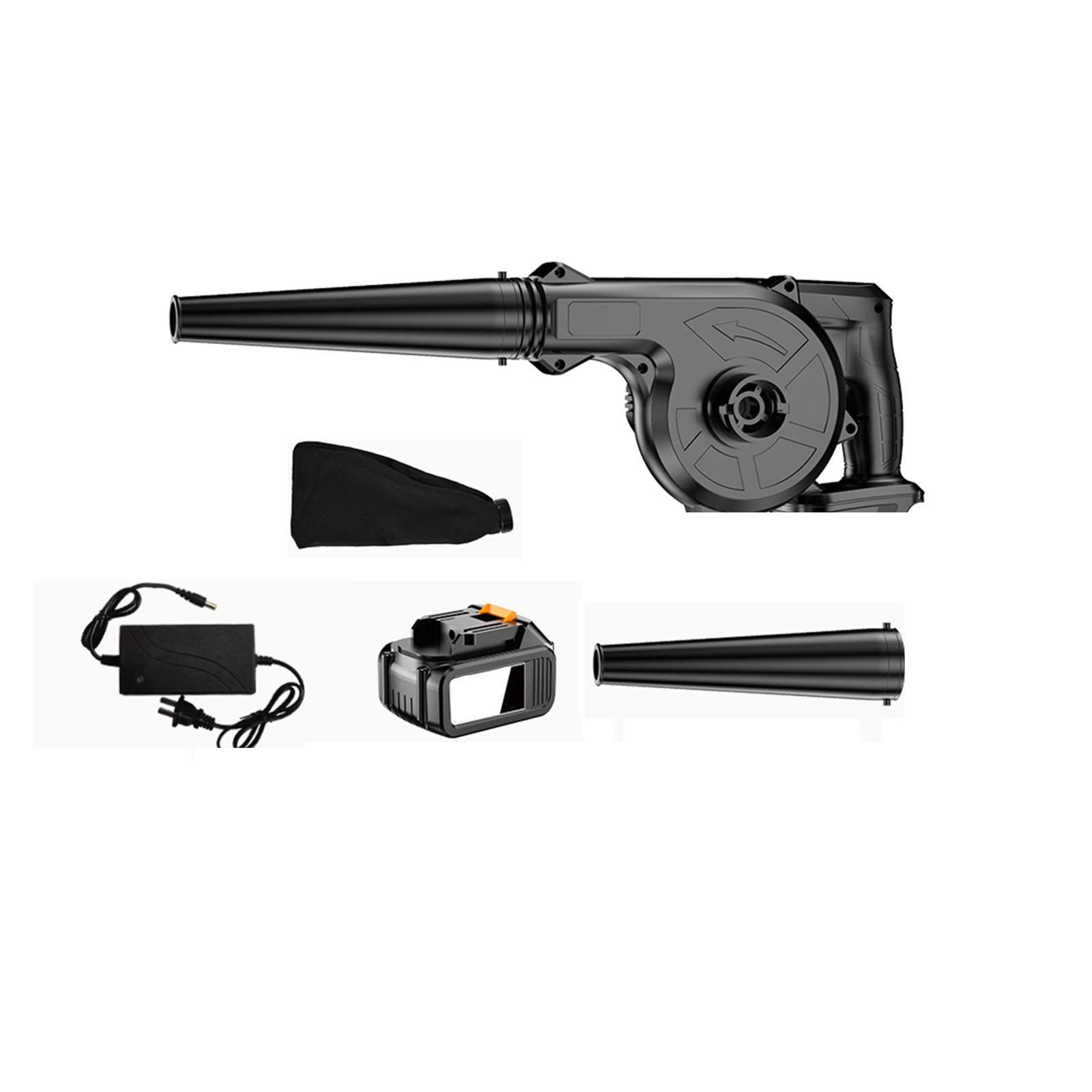 Soffiatore per foglie, soffiatore per foglie a batteria da 20 V con batteria e caricabatteria, leggero e portatile, per la pulizia del giardino, soffiatore per foglie leggero alimentato a batteria p