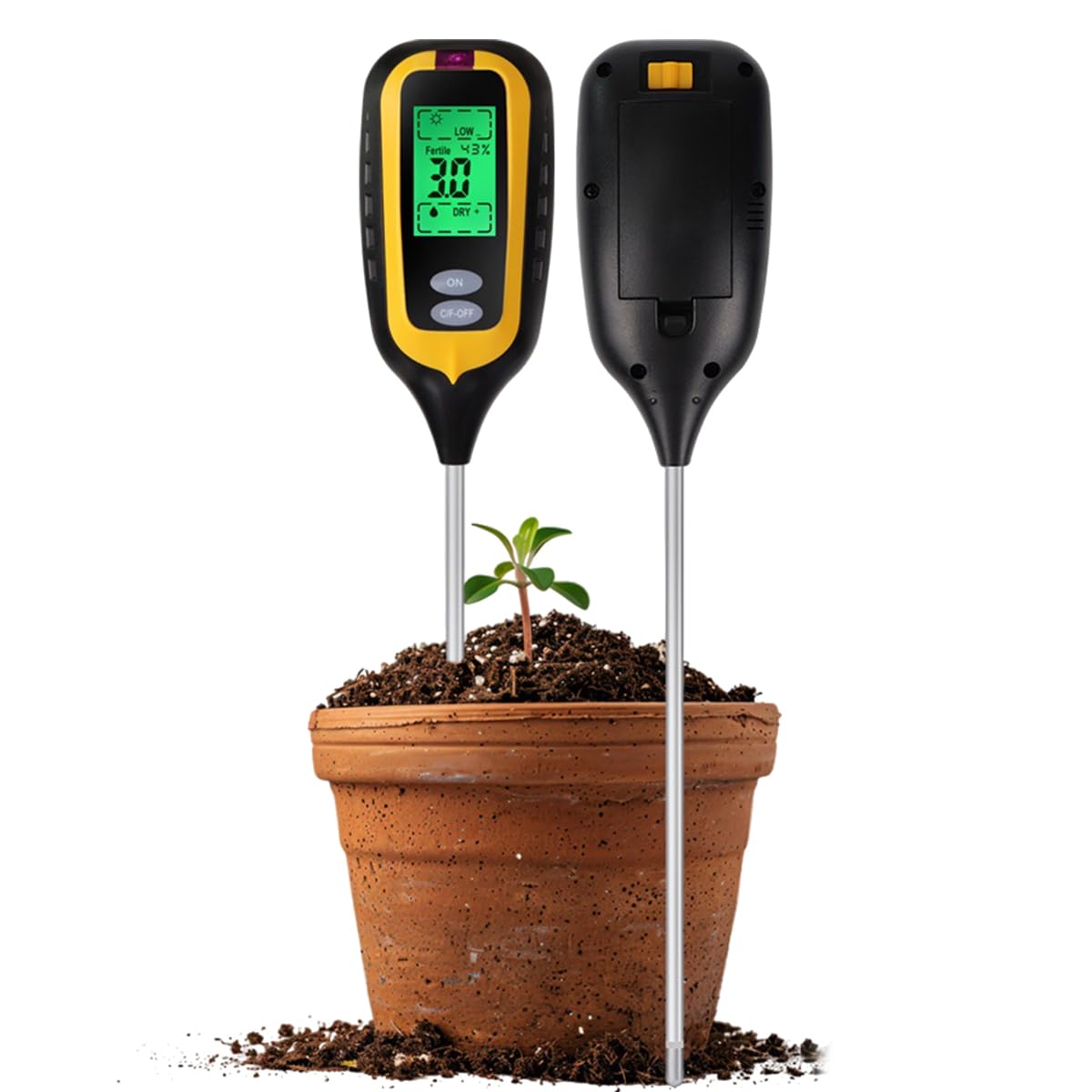 Serplex® Digital PH/Light/Temperature/Moisture/Fertility/Air Humidity Tester Monitor, Soil Moisture Meter for Potted Plants and Gardens (Battery Not Included)-image-23