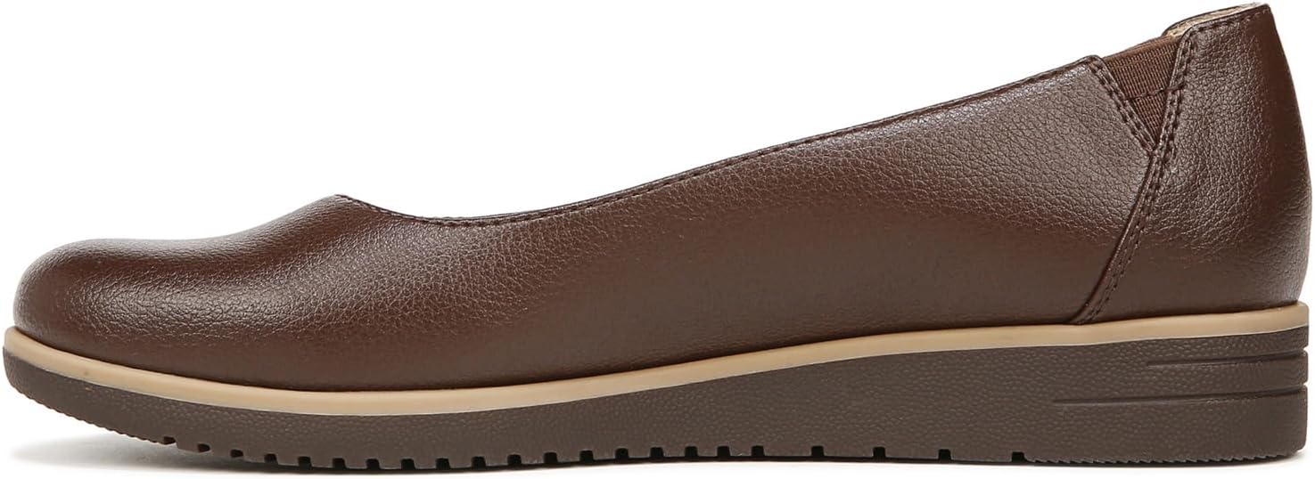 SOUL Naturalizer Womens Idea Ballet Flat Comfortable Cushioned Slip On Shoe Coffee Brown 7.5 W