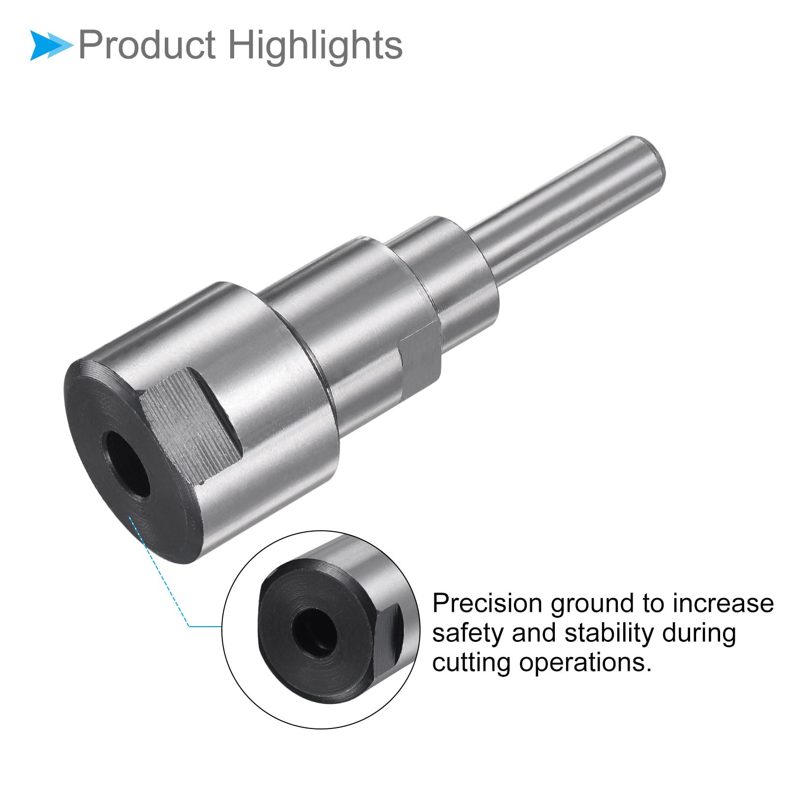 CoCud Router Collet Extension Rod Converter Adapter, 8mm to 8mm 0.3 Shank, Milling Rod Chuck Extender - Image 4