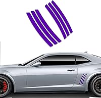 Vista 14 de Xotic Tech - 6 calcomanías de vinilo con incrustaciones de vinilo para carrocería L&R para ventilación lateral, compatible con Chevrolet Camaro