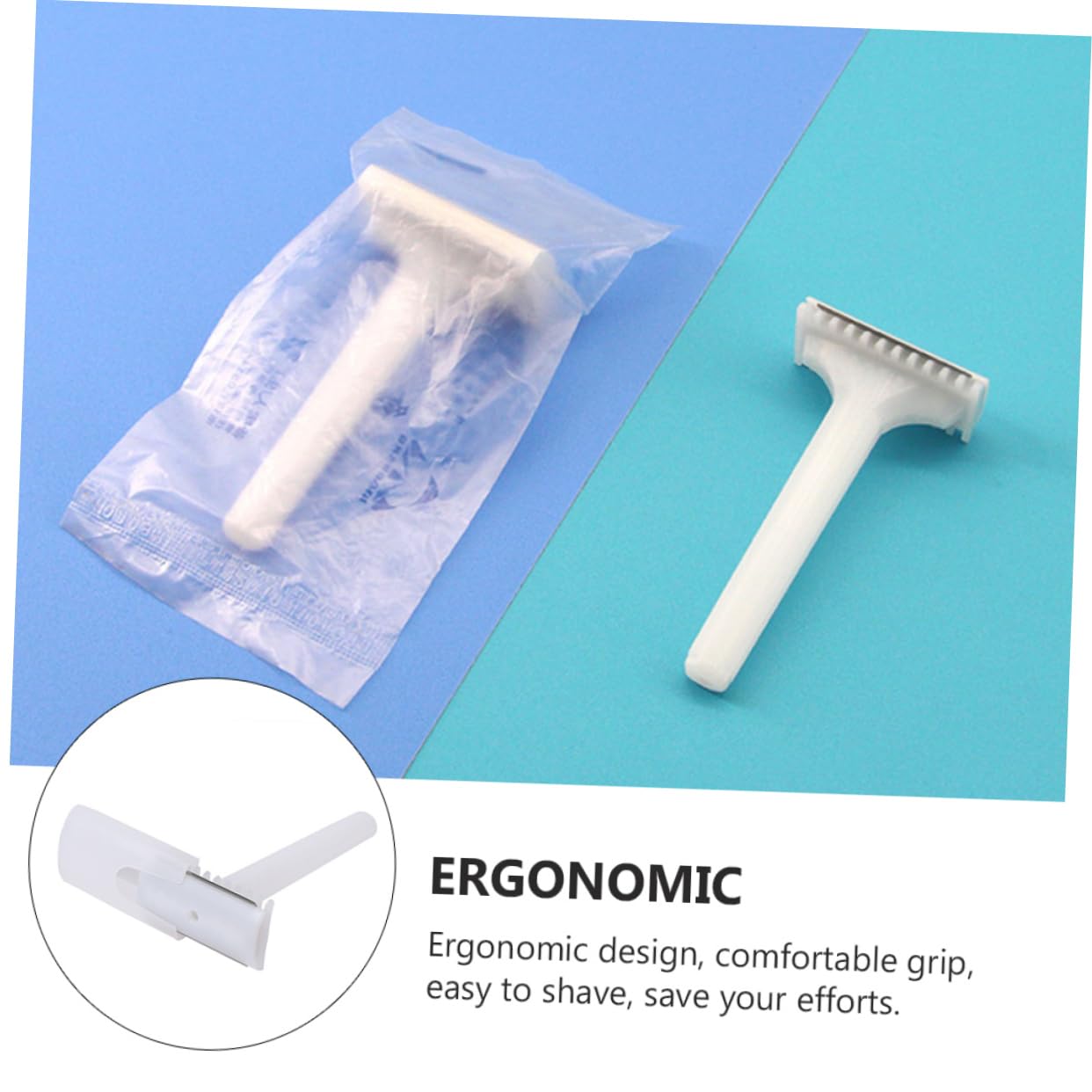 LIFKOME Rasoio Usa e Getta per Depilazione Corpo e Gambe, 25 Pezzi, Leggero e Facile da Usare, Materiale Abs Bianco, Accessori da Viaggio Inclusi