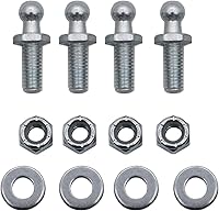 Vista 4 de 4 pares de pernos de bola de 0.394 in con tuercas de bloqueo de hardware, arandelas de rosca de 5/16-18 x vástago de 1 pulgada de largo