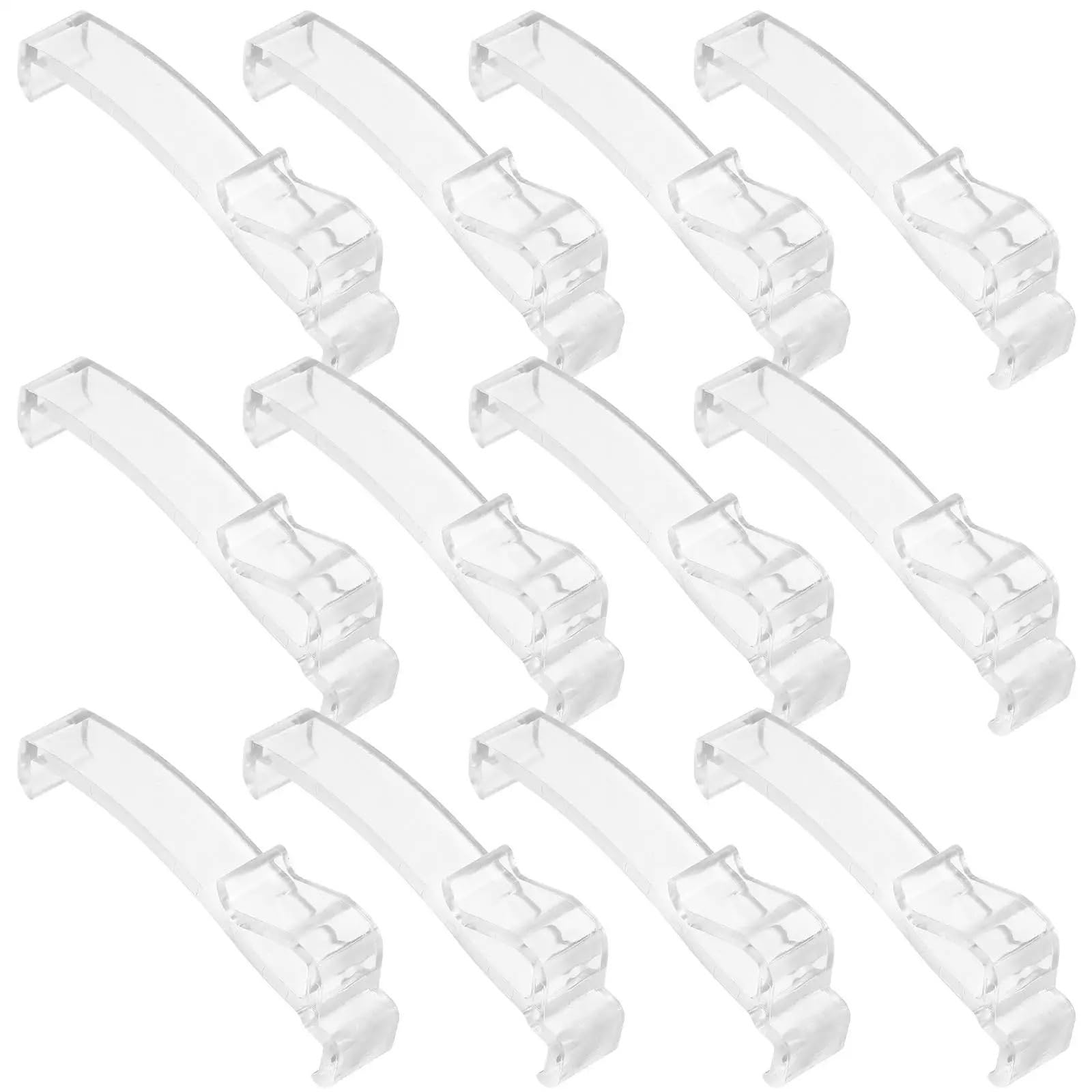 12 Pcs 2 5 Inch Transparent Valance Clips Plastic Blind Clamps for Vertical Blinds Sturdy Material Lightweight Storage Home For Door