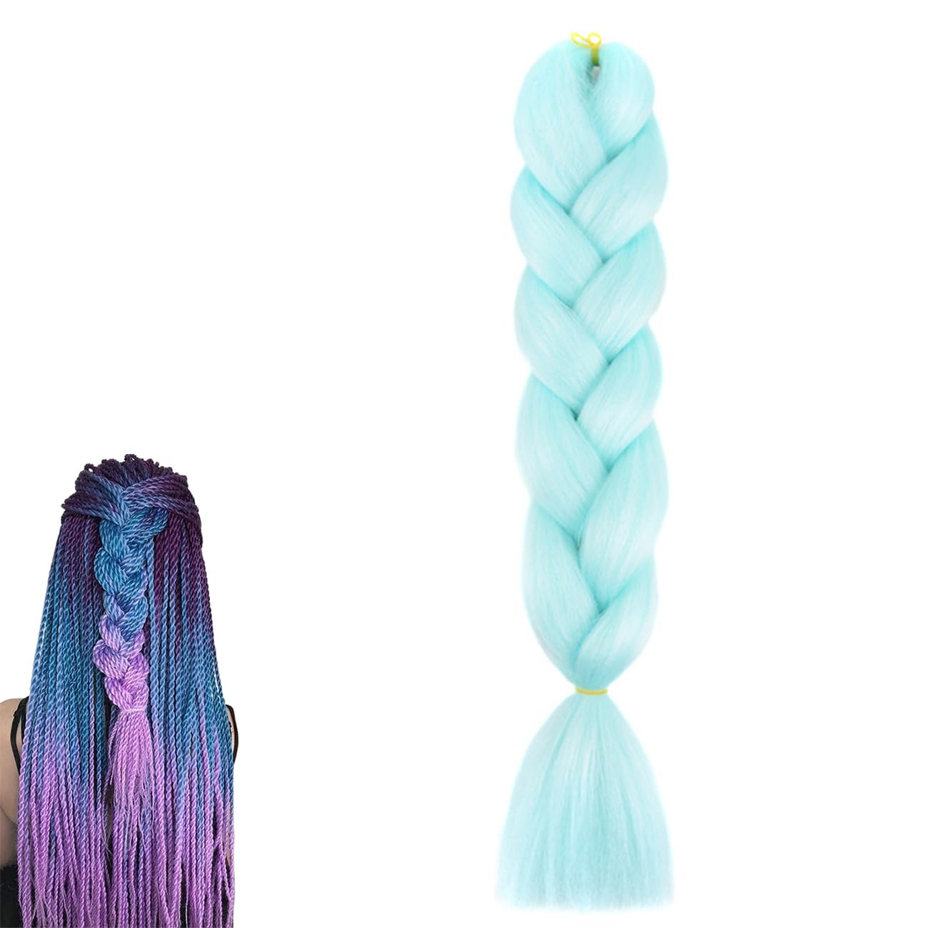 prinfantasy Jumbo Braid Hair Kanekalon Hair African Braid Extension Box Braid Hair Extensions Synthetic Colorful Hair Extensions for Braiding GBBZ025, 24 inch