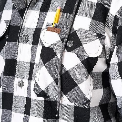Image of Smith's Workwear Men's Sherpa-Lined Hooded Flannel Shirt-Jacket