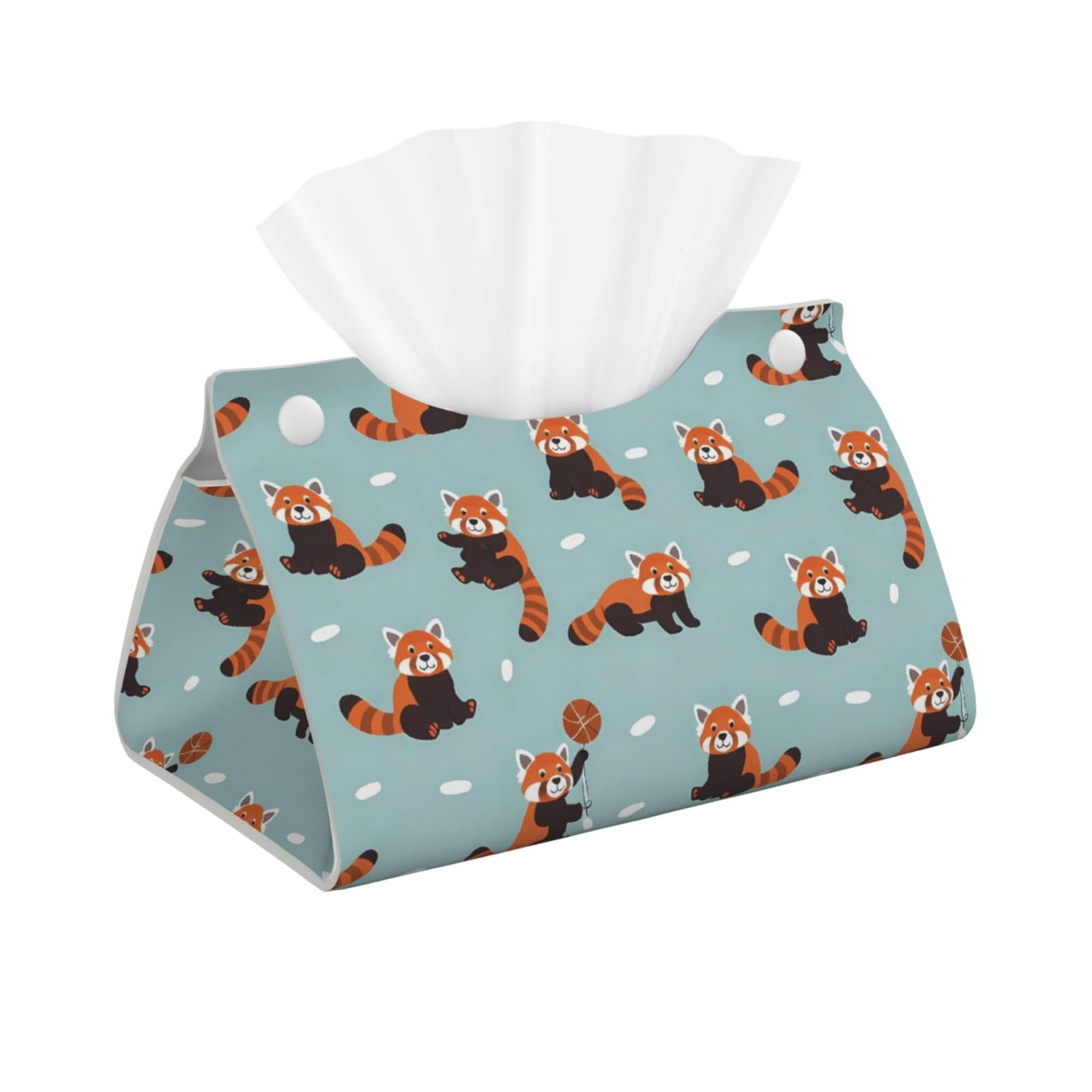 Red Panda Long Tissue Box Cover Holder Home Decor Aesthetic 7.87'' x 5.12'' x 0.98''