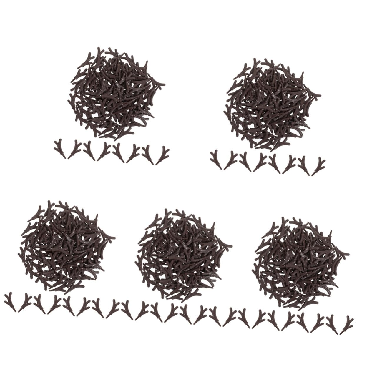 5 Set 100 di Pupazzo di Neve Kit di Accessori Decorativi per Pupazzo di Neve Mini Forniture Artigianali Natalizie per Realizzare 100 Pezzi * 5