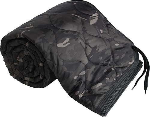 Vista 24 de GRVCN Woobie Blanket Military - Saco de dormir para acampar con cremallera, forro de poncho, manta aislante térmica, ligera, portátil