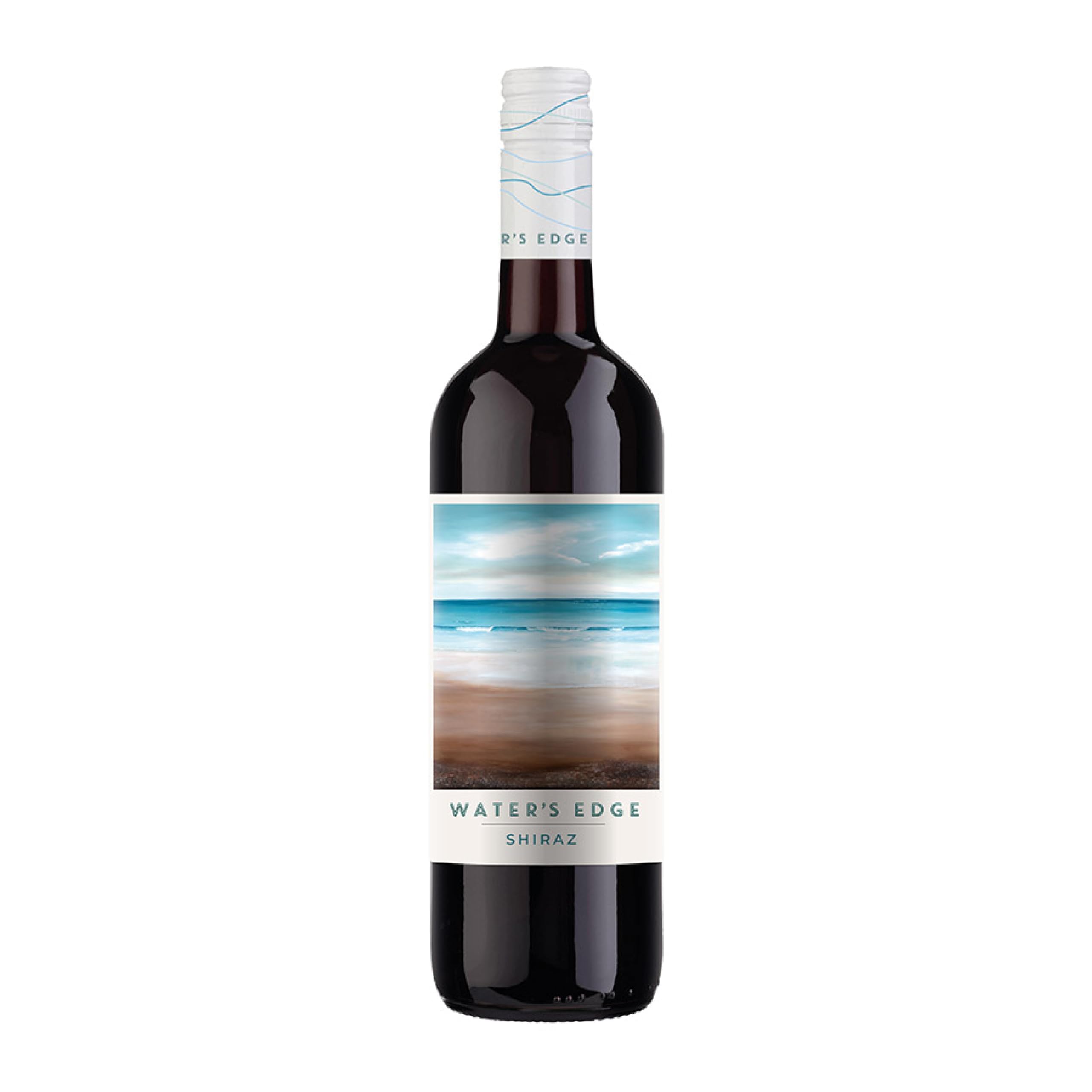 Water's Edge Shiraz Red Wine 75cl, Australian Full-Bodied Shiraz with Blackberry, Dark Plum and Peppery Spice Notes, Smooth Rich Red with Screw Cap