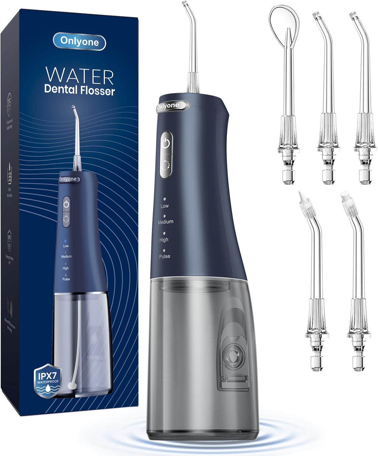 Water Dental Flosser Pick for Teeth, 300ML Portable Oral Irrigator, Rechargeable Travel Irrigation Cleaner, Professional Electric Flossing Cleaning Picks for Teeth Cleaning,IPX7 Waterproof