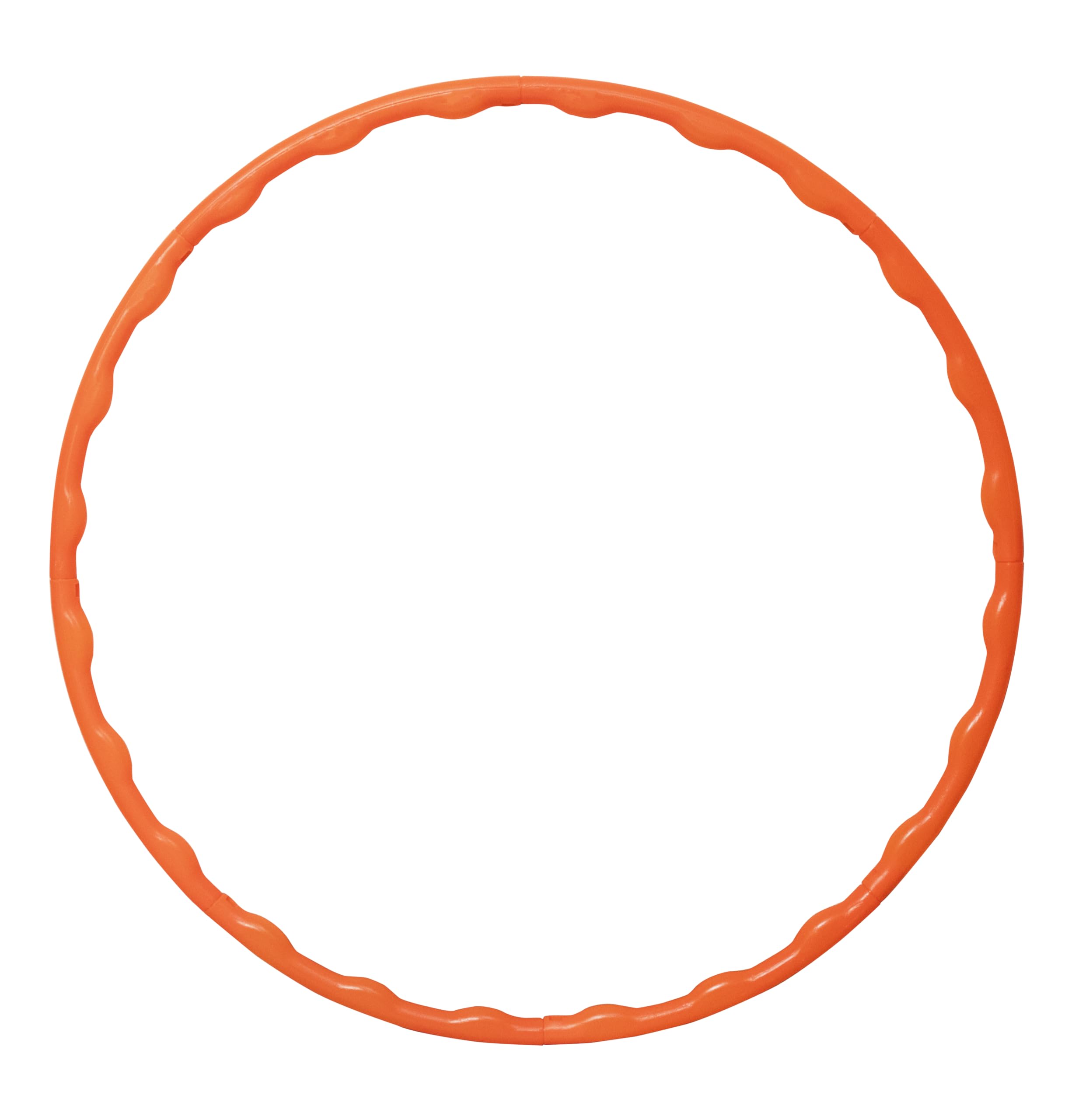 FizBiz Hula Hoop Zig-Zag (8 Inter-Lockable Pieces) for Adult Kids Exercise Fitness Ring Multi-Colour Adjustable Size 46-75 Cms Diameters - Orange-image-32