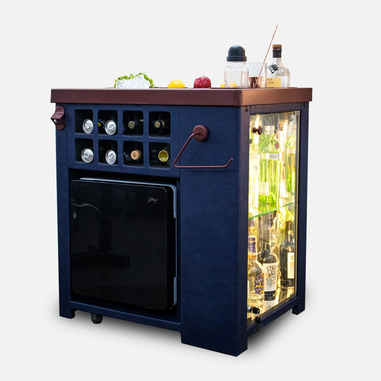 Buy SpeedX Home Bars Model X Home Bar Blue Leather Vinyl