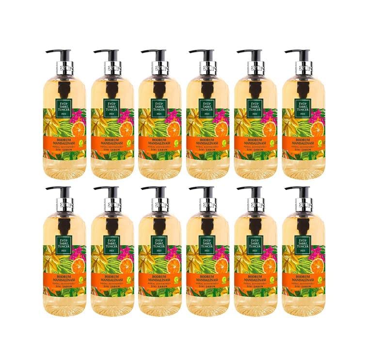 Eyüp Sabri Tuncer Bodrum Mandalinası Doğal Zeytinyağlı Sıvı Sabun 500 ml x 12