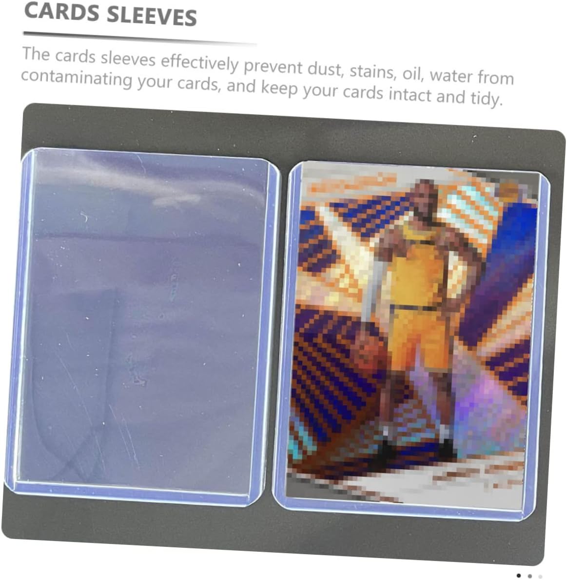 100pcs Trading Card Case Scratch Game Cards Protectors PVC Covers Top Open Design Compact for Easy Storage