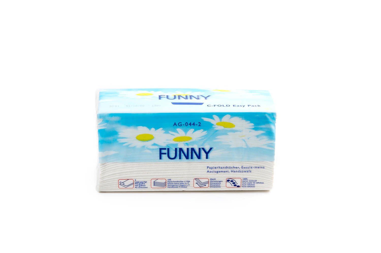 Funny Papierhandtuch, 2 -lagig C-Falz, 23 x 31 cm, hochweiss, 3060 Blatt, 1er Pack (1 x 1 Stück)