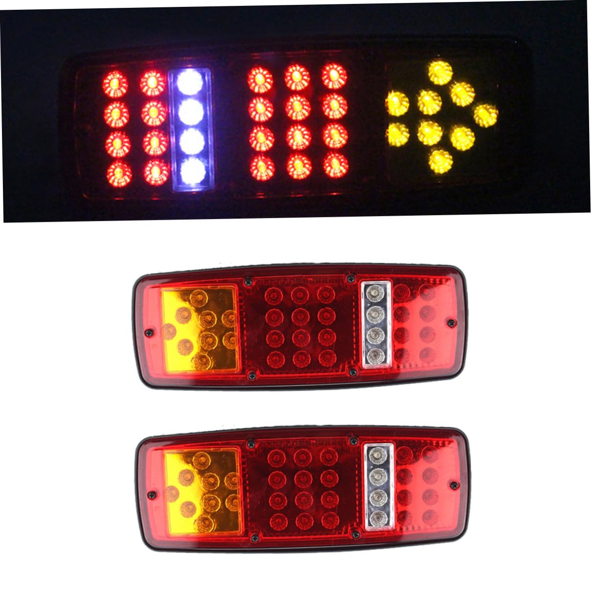 Coppia di Luci Posteriori a Freccia LED 12v per Camion