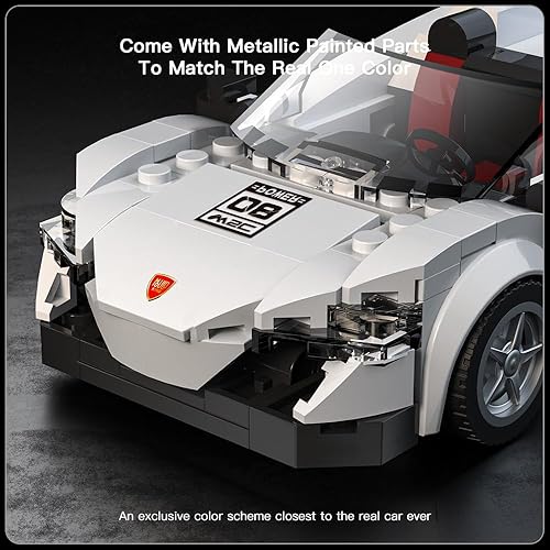 Miniatura 2 de Mould King Speed Champion 650S Super Car Building Toys con vitrina, modelos clásicos coleccionables, kits de construcción para adultos y niños 8+