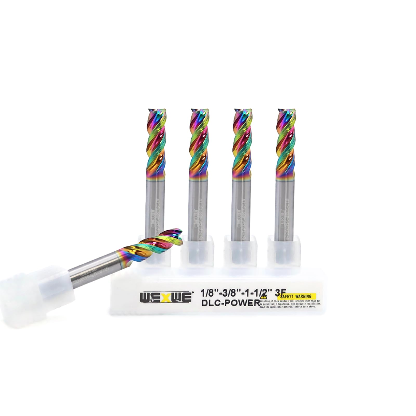 3 Flutes Carbide Milling Cutter Aluminum Cutter Tungsten End Mill Dlc Coating Teeth Tool Key - View #4