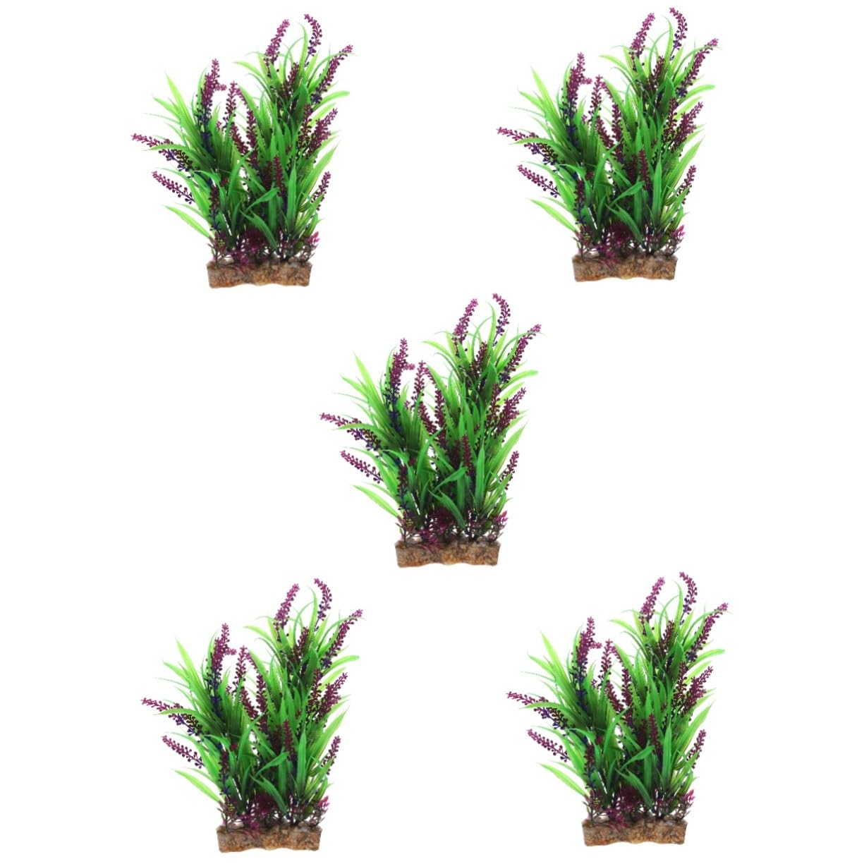 Sosoport 5 Piezas Plantas Acuáticas Artificiales Flora Artificial Decorativa Mini Plantas De Pecera Decoración De Acuáticas De Simulación Pecera Agua Hierba Aire Bonsái El Plastico