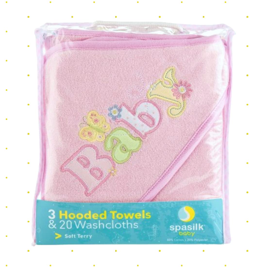 Spasilk, wesentliches 23-teiliges Baby-Bad Geschenk-Set, Rosa