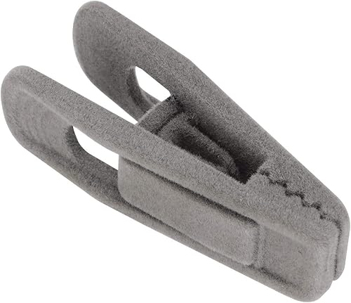 Miniatura 6 de Clips de fieltro para colgar, paquete de 80 clips para pantalones para perchas de terciopelo, clips fuertes para colgar bebés para uso con colgador