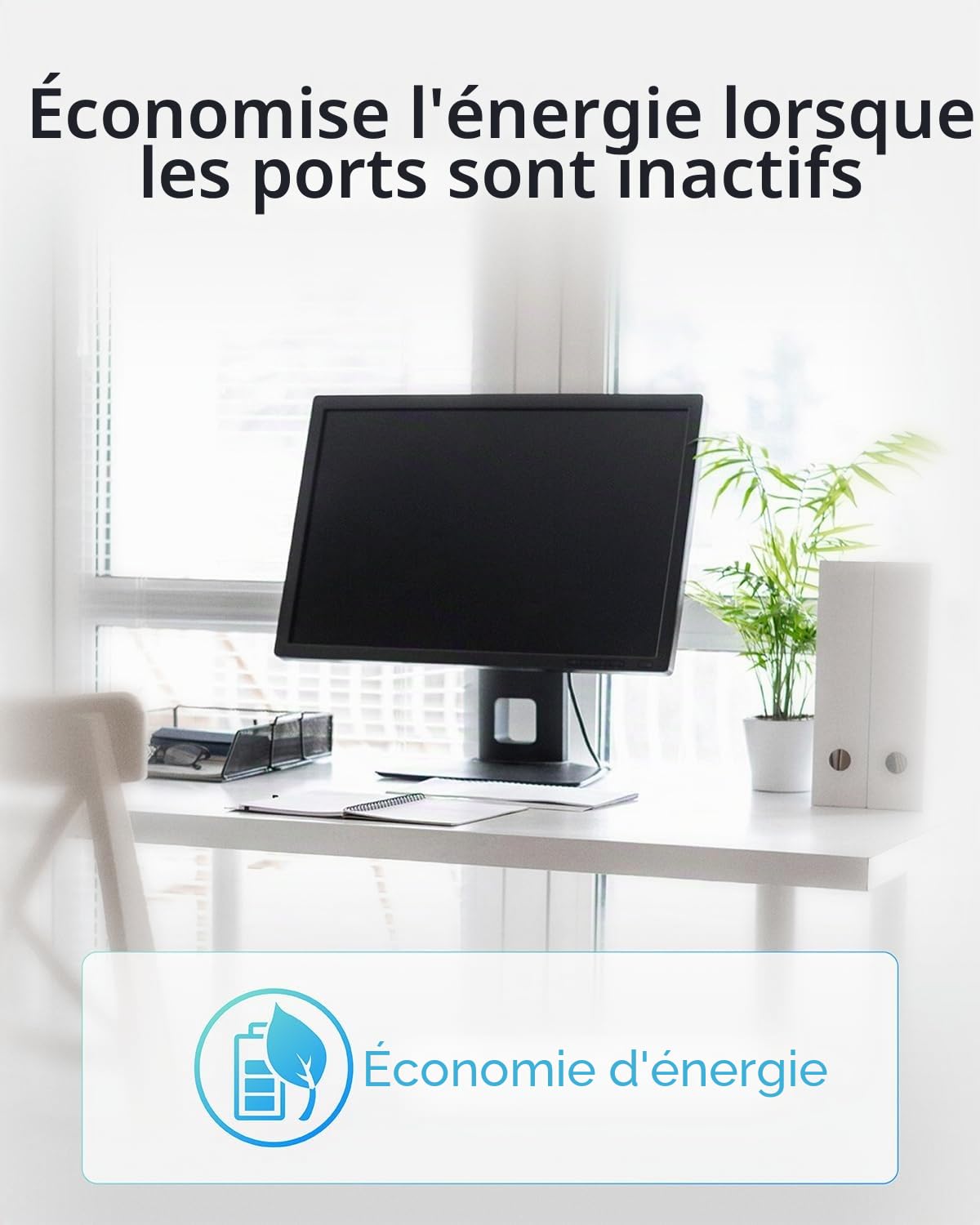 Cudy Commutateur Intelligent 5 Ports 2,5 G Professionnel, HS105 | 5 ports 2, 5 GbE, débit à la vitesse de la ligne, gestion via une interface Web, QoS, LAG, boîtier SPCC silencieux