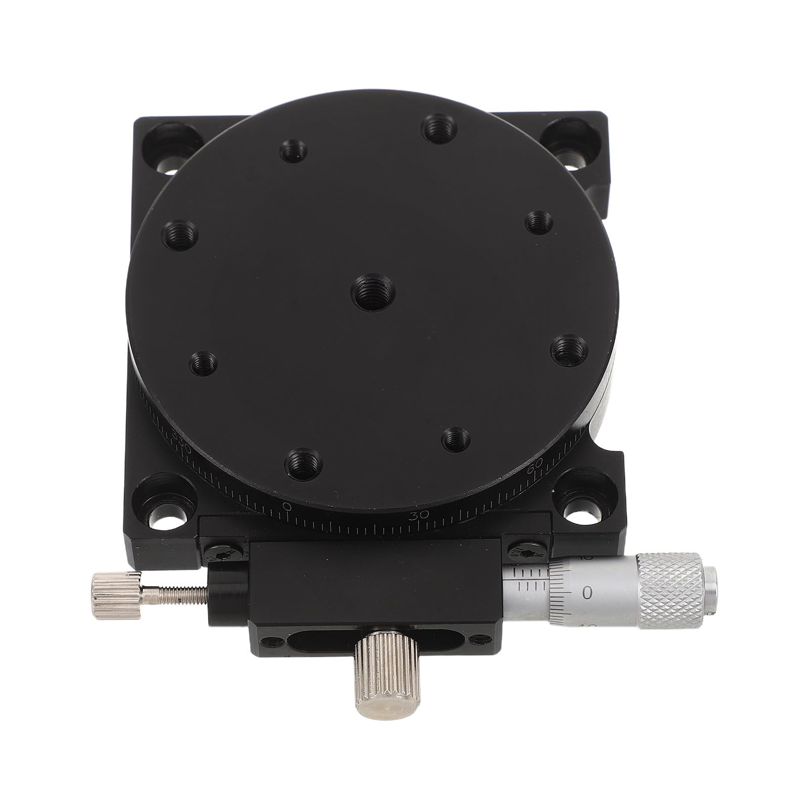 Zerodeko Stolik obrotowy, stół obrotowy mechaniczny 60 mm | Platforma regulacji ręcznej RS60L, podstawa sprzętu optycznego z obrotem o 360° do precyzyjnego dostrajania i pomiaru
