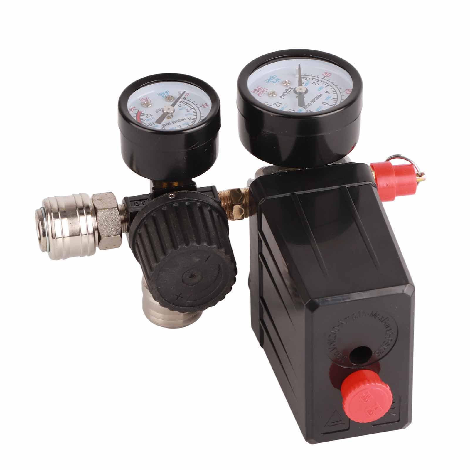 Kit Valvola di Controllo Pressostato Compressore Aria 90‑120PSI 220 V | Interruttore del Compressore d'Aria da 1/4 Pollici a 4 Fori