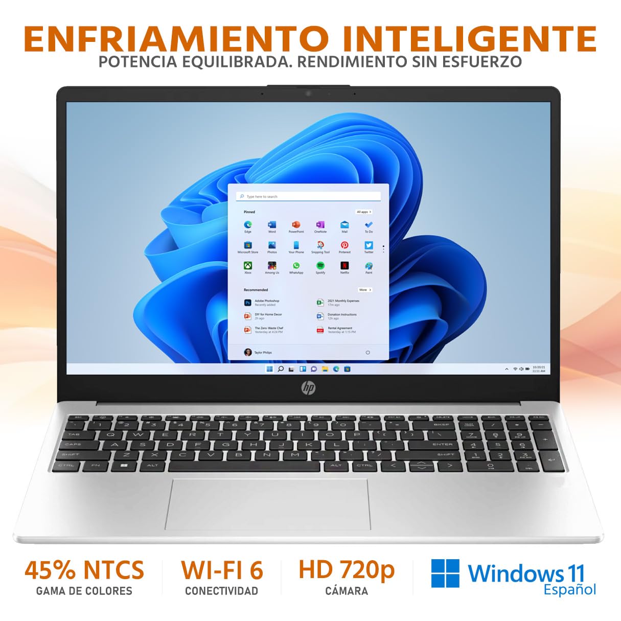 HP Laptop 255 G10 AMD Ryzen 5 7530U 8GB RAM 512GB SSD 15.6