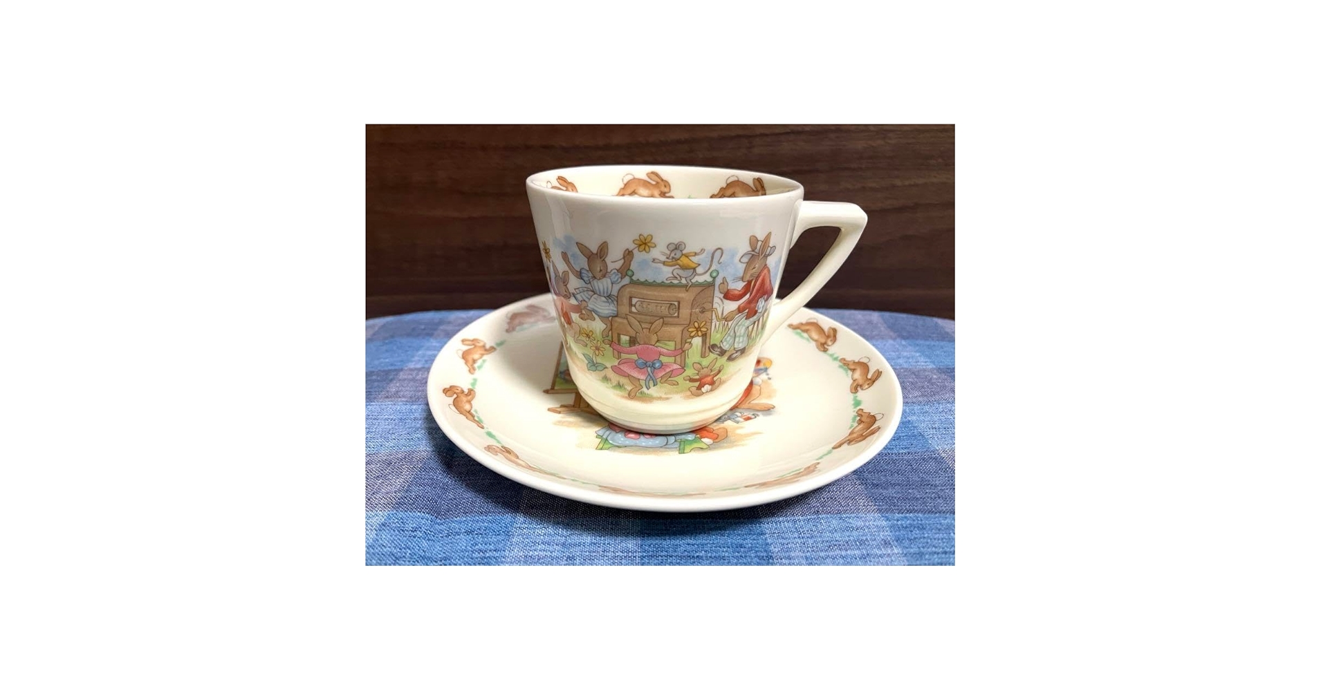 美品.セール中　vintage ロイヤルドルトン Bunnykins ロイヤル・ドルトン バニキンズ 3ピースセット（シリアルボウル