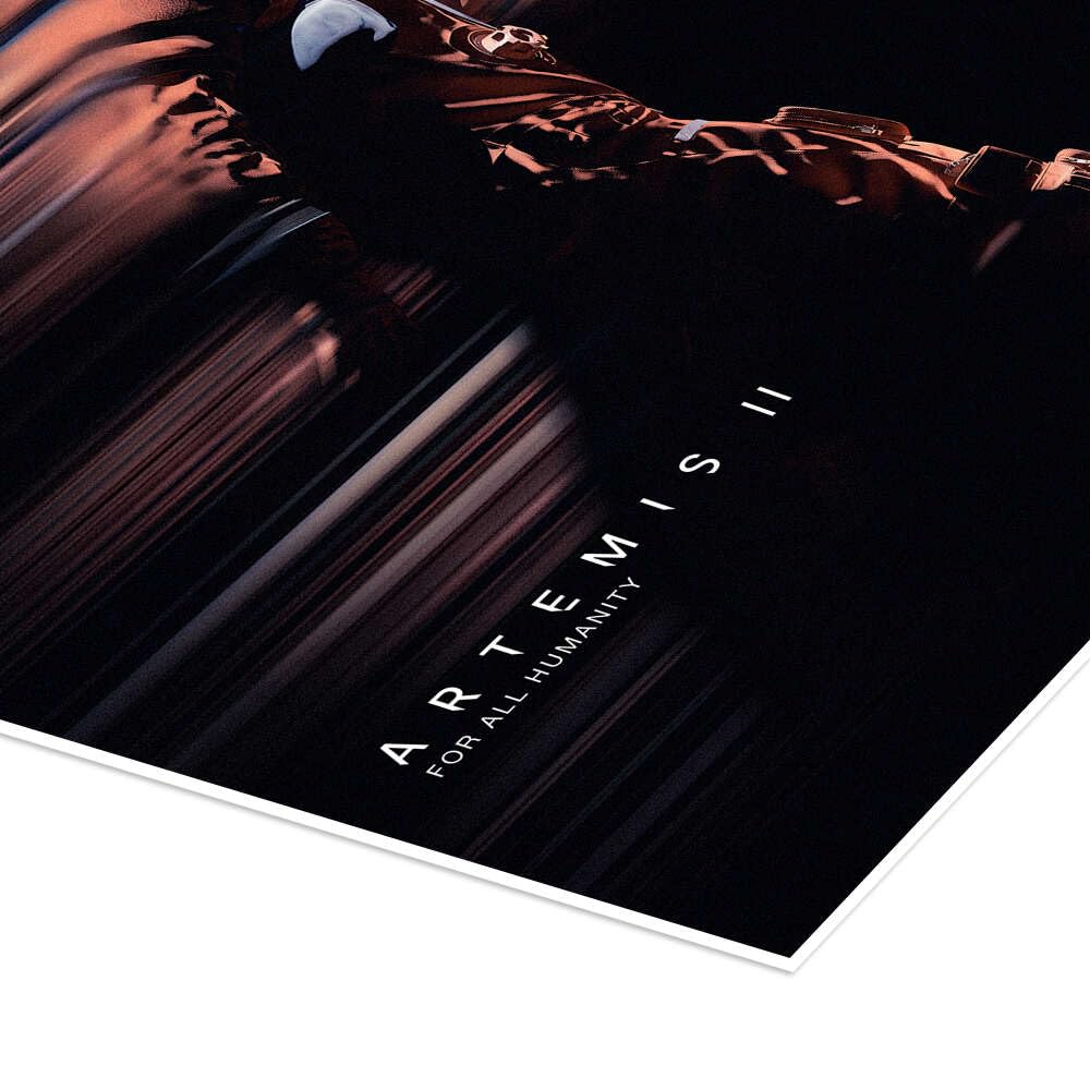 Posterlounge Artemis II - NASA Astronaut Póster | 80 x 120 cm de NASA Negro Cuadros Decoración para la pared