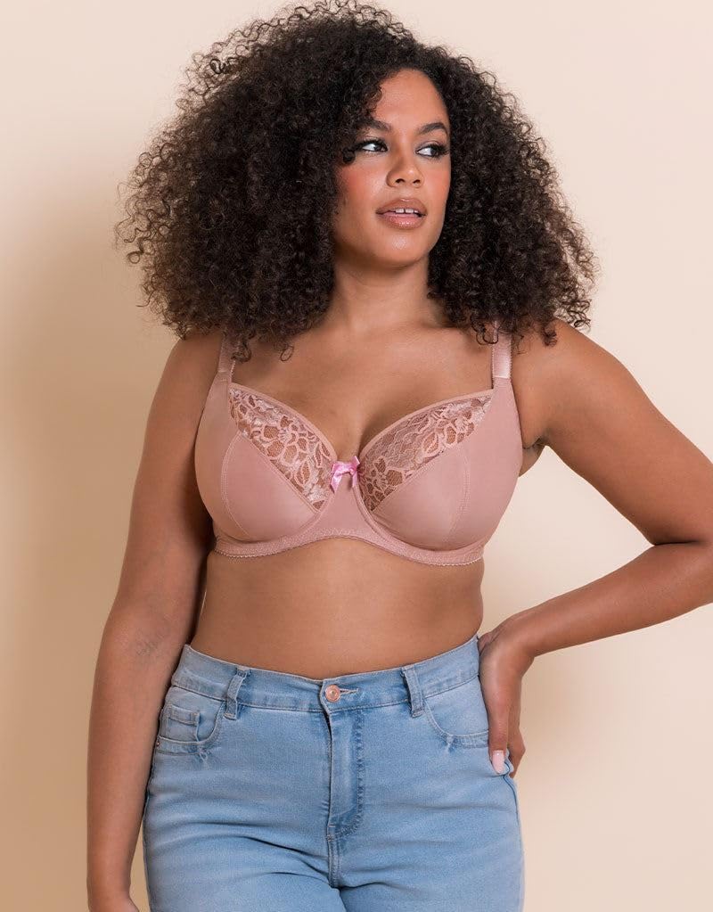 Curvy Kate Underwired Balcony Bra Spellbound Lace Womens Ladies Underwear Lingerie Latte Cup Size 32F