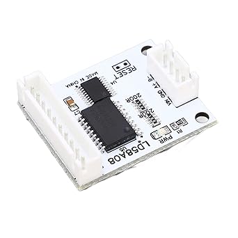 RS485 to PWM Driver Module, Multi Baud Rate Portable 8 Channel PWM Transistor Driver Board 1 to 20000Hz DC6.5-25V for Small Power Motor Direct Drive Relay (with Pins)