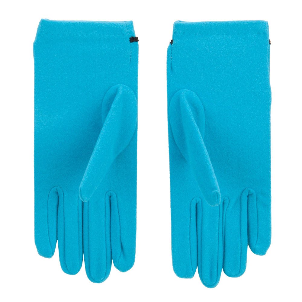 Dark Grey Angora Gloves Trimmed with Customer Chosen Pink Monogram Letter