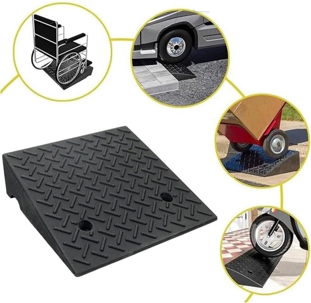 Gumowe rampy krawężnikowe, wytrzymałe rampy podjazdowe, przenośne rampy progowe