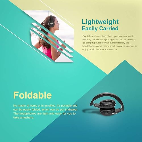 Miniatura 5 de Auriculares de radio FM personales portátiles con la mejor recepción, auriculares inalámbricos con radio integrada para cortar, trotar, caminar,