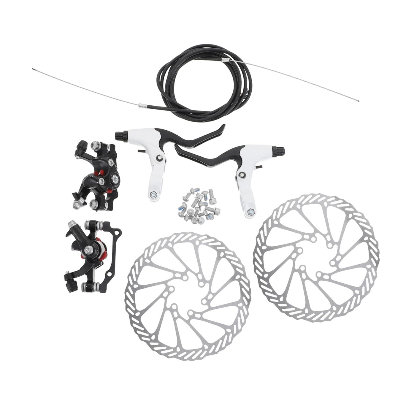 SUPVOX Freno a Disco Freni a Disco Meccanici Freno Bici Freni Bici Freni a Disco rotori Freni a Disco per Mountain Bike da Strada Freni a Disco Leggeri plastica Black