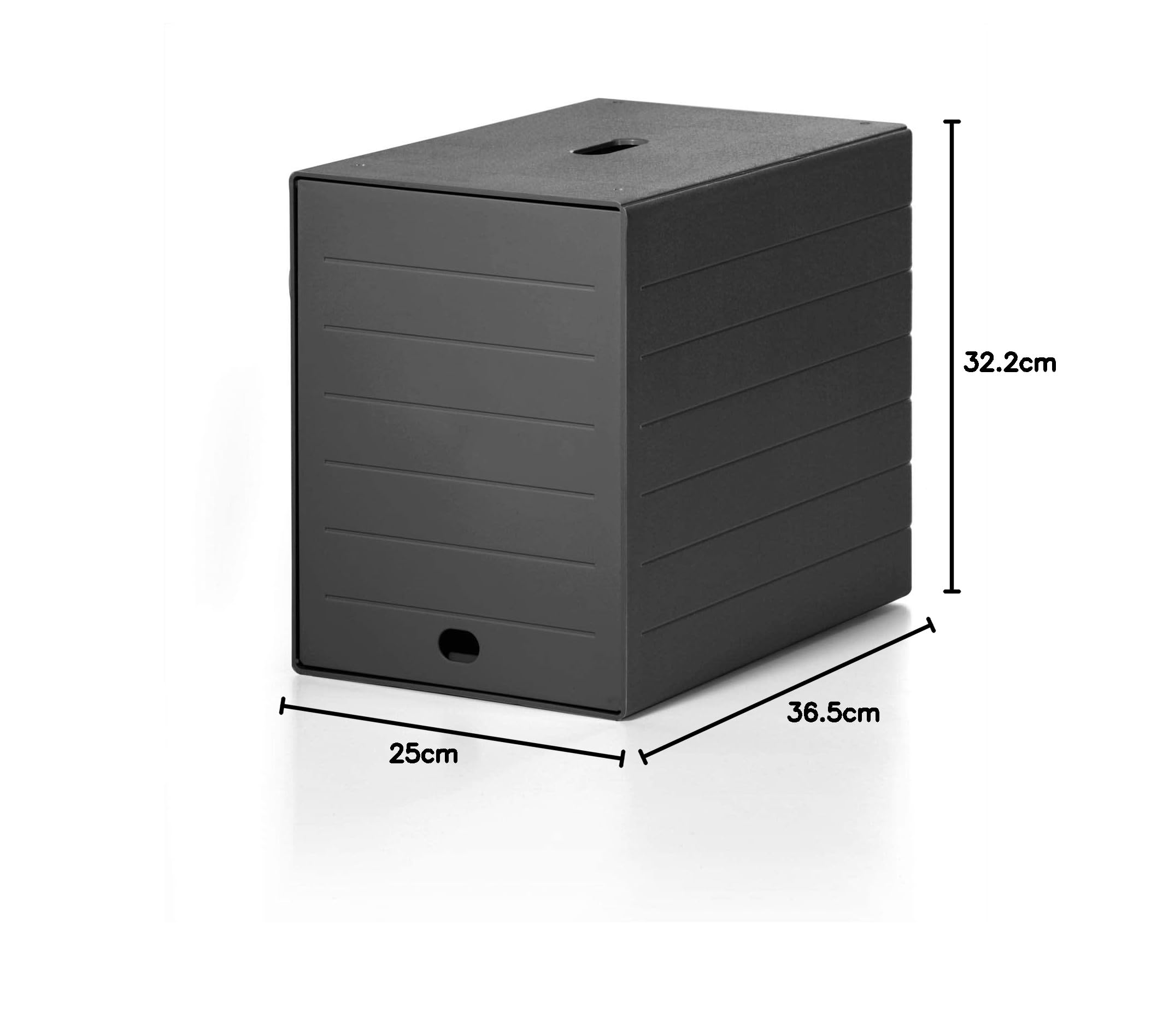 Durable pojemnik na szuflady A4 Idealbox Plus 7 przegródek, certyfikat Blue Angel, w 100% nadający się do recyklingu, antracyt, 1712001058