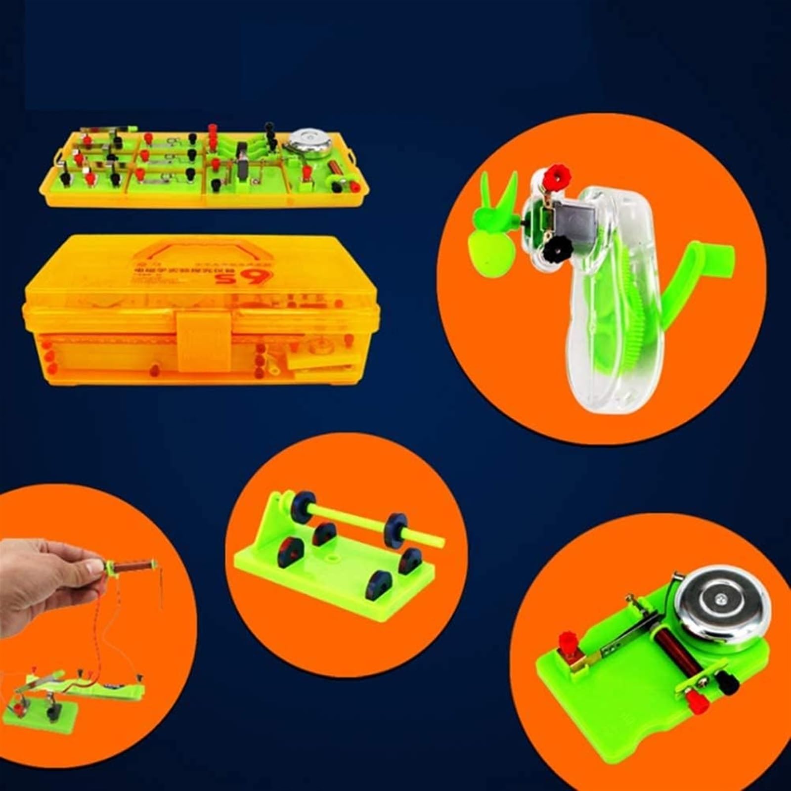 Caja De Experimentos De Electromagnetismo para Ingeniería Eléctrica - Kit De Circuitos para Laboratorio De Física