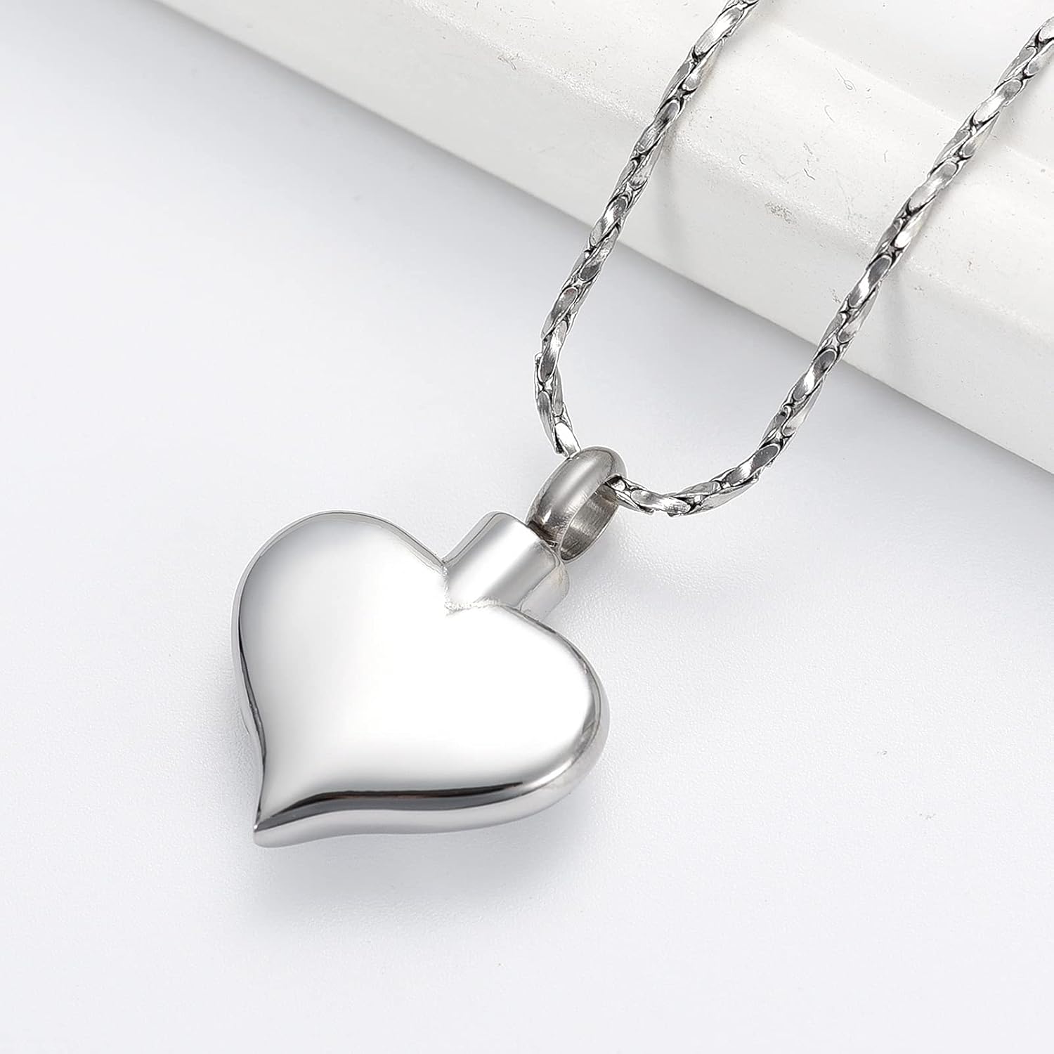 Imrsanl Heart Cremation Urn Necklace Pendant for Human Ashes - A Piece of My Heart Lives in Heaven Memorial Keepsakes Cremation Jewelry - Image 6