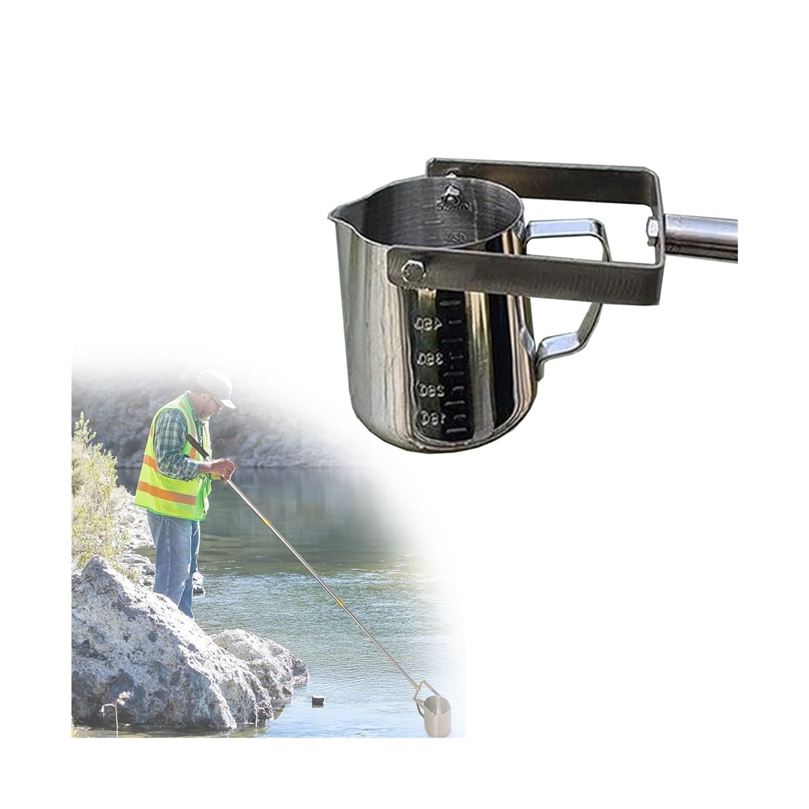Campionatore d'acqua telescopico da 500/1000 ml, kit di campioni d'acqua a pendolo in acciaio inossidabile, campionatore d'acqua con perno girevole e fisso per impianti di produzione (dimensioni: 0,6