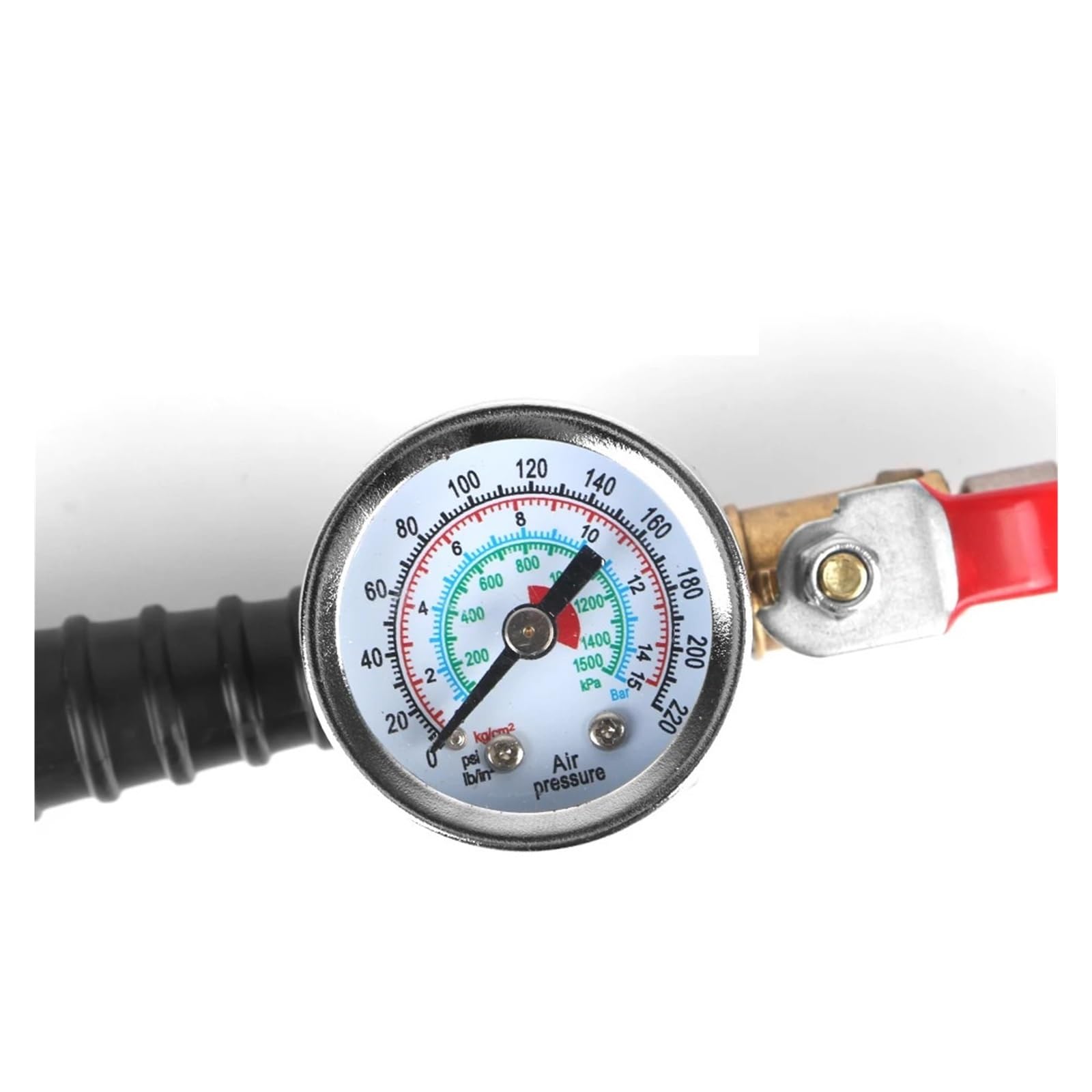 Bomba de aire rápida para coches Con varilla de presión de neumáticos manómetro de coche 0-15bar/220Psi herramientas de reparación universales
