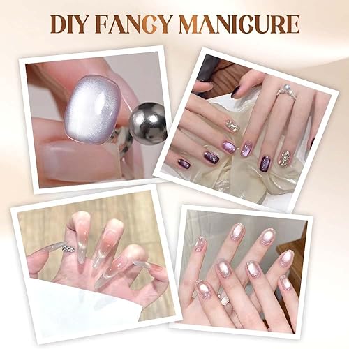 Miniatura 4 de Imán de ojo de gato para uñas, bolígrafo magnético de doble cabeza con cuentas para esmalte de gel magnético, perfecto para uso doméstico y salón de