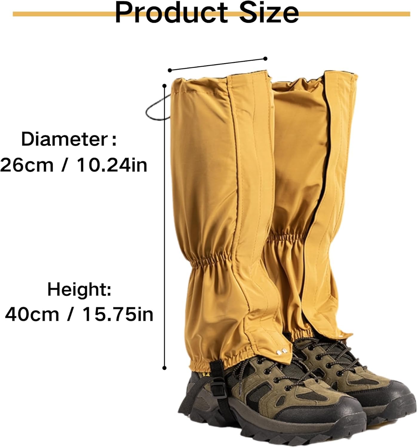 Polainas Impermeables de Senderismo 200D Oxford para Nieve Esquí Camping Escalada