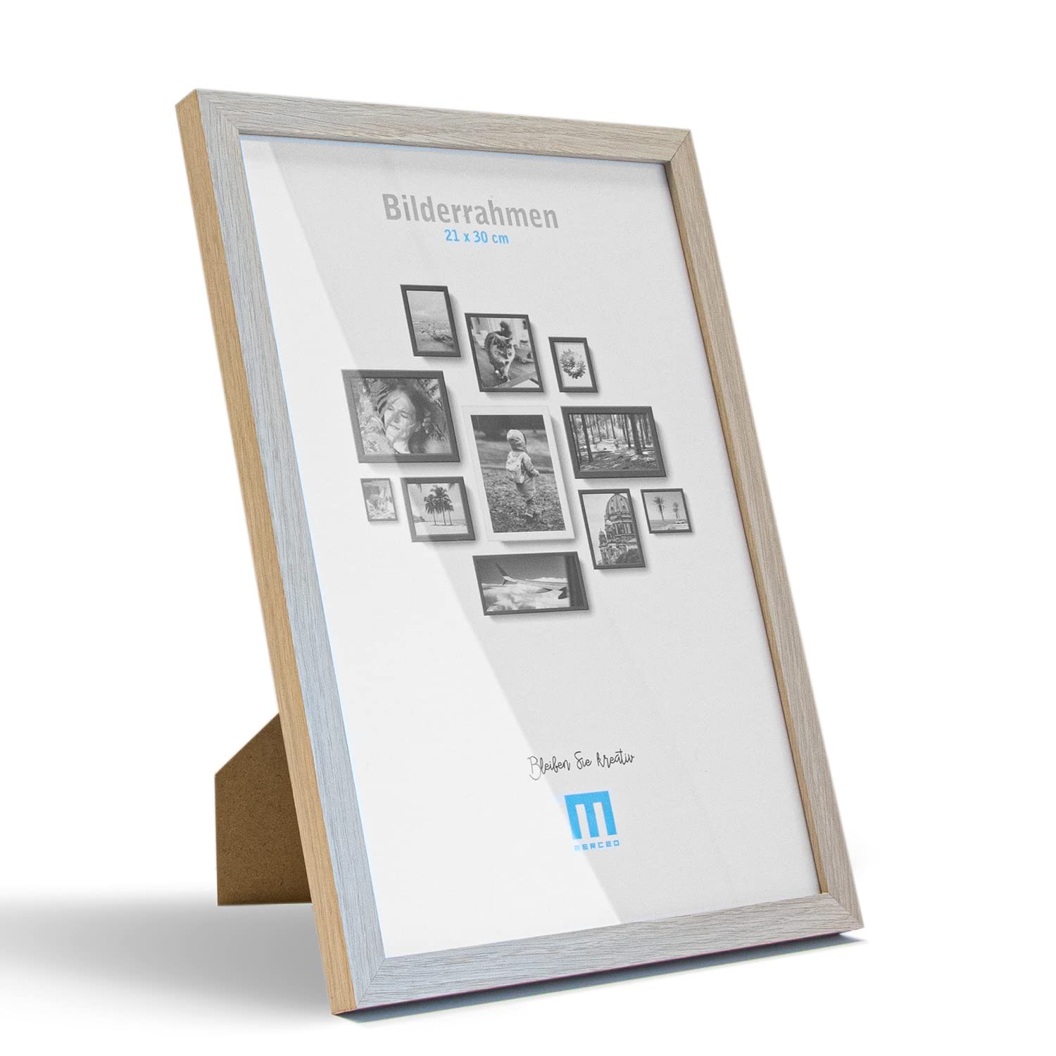 14 tlg. Foto Bilderrahmen-Set in Naturoptik in verschiedenen, unterschiedlichen Größen. Für Fotowände & Bilderwände mit Naturoptik Bilderrahmen, Hochformat & Querformat geeignet. Von 10x15 bis 30x40cm
